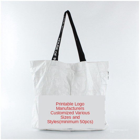 【Professional Customization】Custom Washing Rubbings DuPont Paper Bag Custom Tyvek Teweiqiang Large Capacity Shopping Bag Printable Logo Manufacturers Customized Various Sizes and Styles(minimum 50pcs)