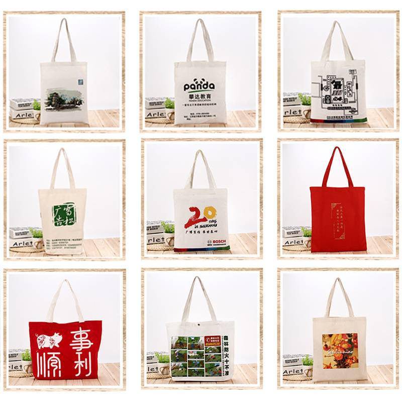 【Professional Customization】Canvas Bag Printing Pattern Advertising Shopping Bag Bundle Pocket Cotton Bag Zipper Handbag Printable Logo Manufacturers Customized Various Sizes and Styles(minimum 50pcs)