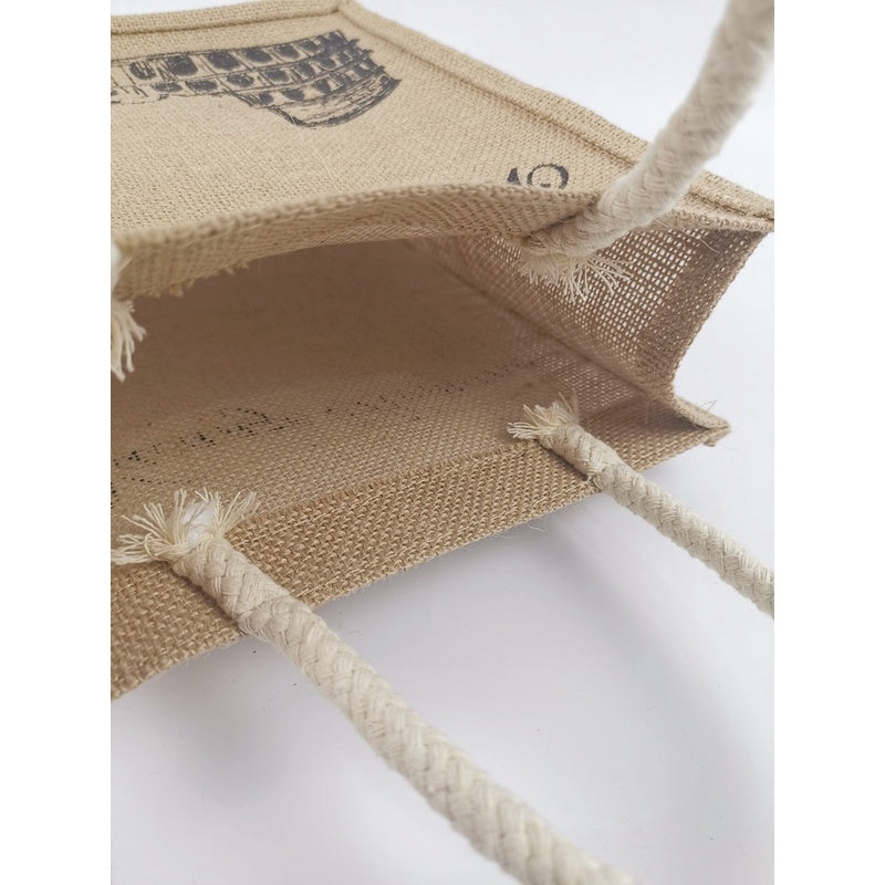 【Professional Customization】Jute Bag Coarse Hemp Portable Environmental Snacks Bag Girl Cotton Linen Bag Printable Logo Manufacturers Customized Various Sizes and Styles(minimum 50pcs)