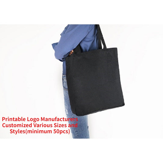 【Professional Customization】Thick Canvas Bag One-shoulder Clothing Brand Cotton Bag Custom Storage Bag Handbag Environmental Bag Printable Logo Manufacturers Customized Various Sizes and Styles(minimum 50pcs)