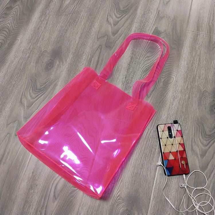 【Professional Customization】PVC Magic Color Radium Shooter Bag Transparent Jelly Bag Beach Waterproof Bag Versatile Gift Bag Printable Logo Manufacturers Customized Various Sizes and Styles(minimum 50pcs)