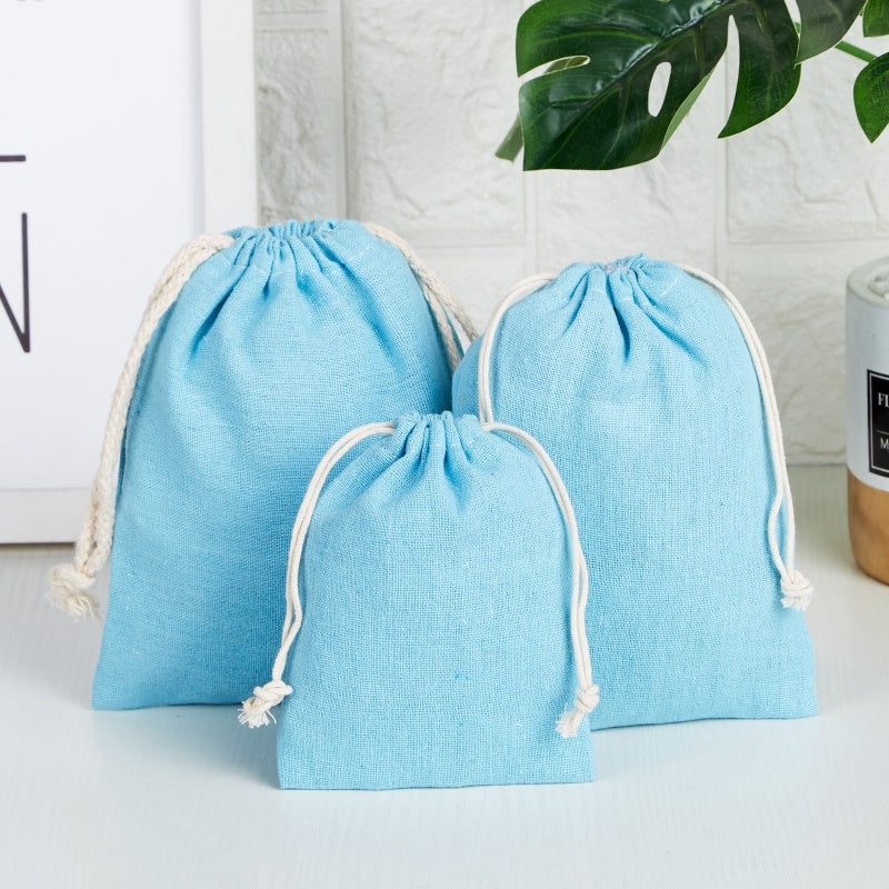 【Professional Customization】Bundle Pocket Cotton And Linen Small Cloth Bag Custom Drawstring Bag Gift Packaging Cloth Bag Printable Logo Manufacturers Customized Various Sizes and Styles(minimum 50pcs)