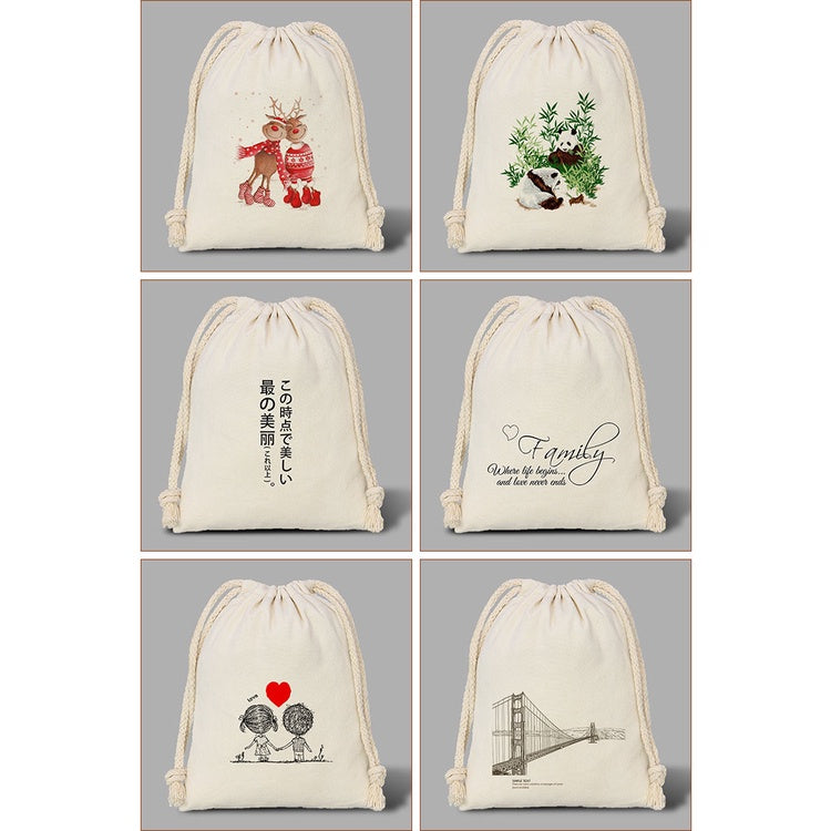 【Professional Customization】Cotton and hemp bundle pocket customized cloth bag canvas  storage bag rice bag sundry bags color printing advertising Printable Logo Manufacturers Customized Various Sizes and Styles(minimum 50pcs)