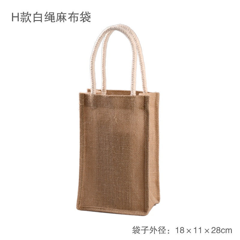 【Professional Customization】Yellow Linen Handbag Cotton And Linen Handbag Gift Box With Bag Teapot Box Bag Literary Printable Logo Manufacturers Customized Various Sizes and Styles(minimum 50pcs)