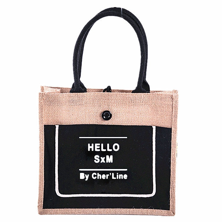 【Professional Customization】Cotton Sack Waterproof Jute Shopping Bag Retro Can Be Printed LOGO Linen Bag Custom-made Linen Gift Bag Large CapacityPrintable Logo Manufacturers Customized Various Sizes and Styles(minimum 50pcs)