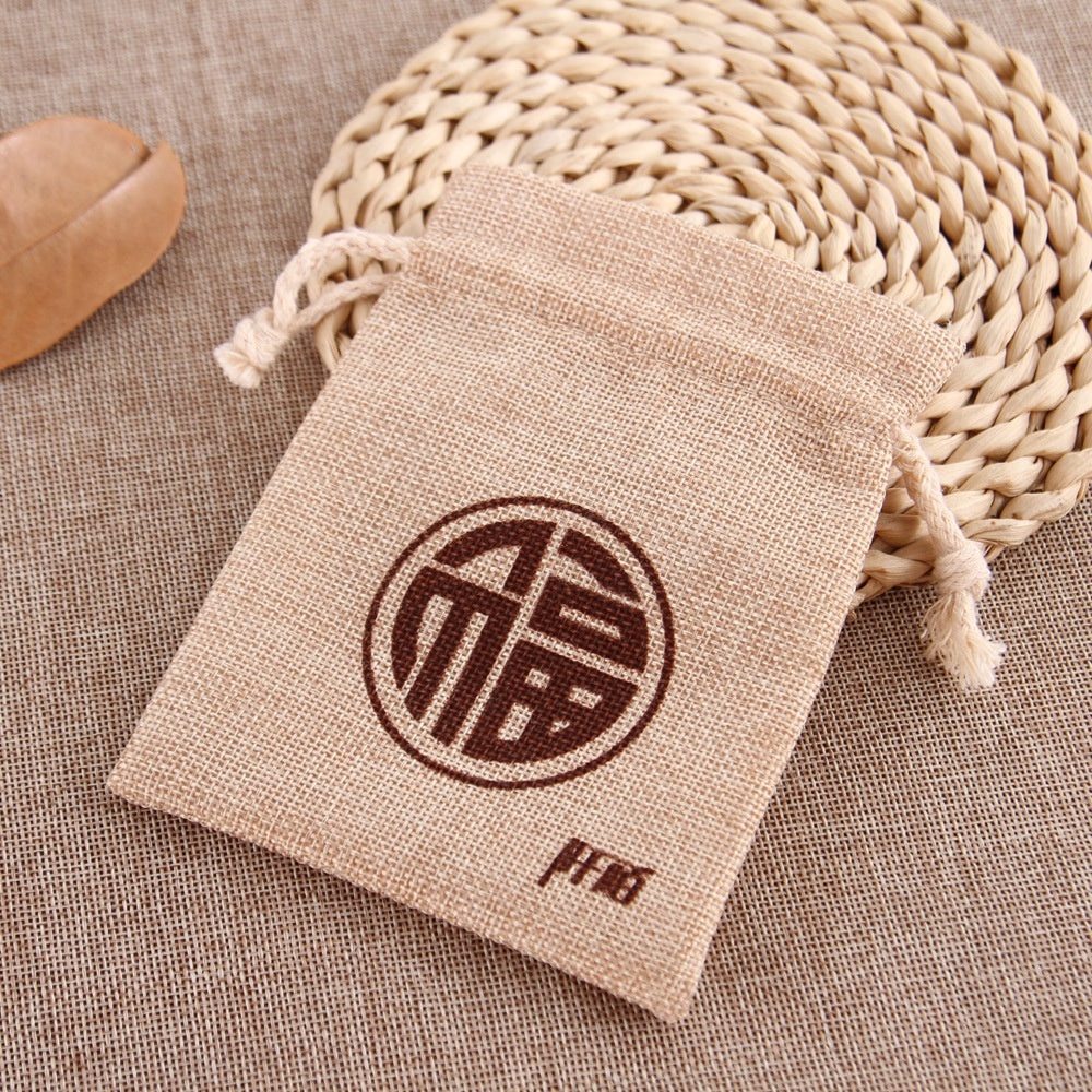 【Professional Customization】Custom Printed Gift Jewelry Grain Bag Product Bag Advertising Small Cloth Bag Linen Bundle PocketPrintable Logo Manufacturers Customized Various Sizes and Styles(minimum 50pcs)