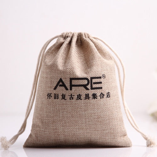 【Professional Customization】Cotton and Linen Small Cloth Bag Draw Rope Bundle Pocket 5 Catties 10 Catty Rice Wine Bag Gift Leather Goods CollectionPrintable Logo Manufacturers Customized Various Sizes and Styles(minimum 50pcs)