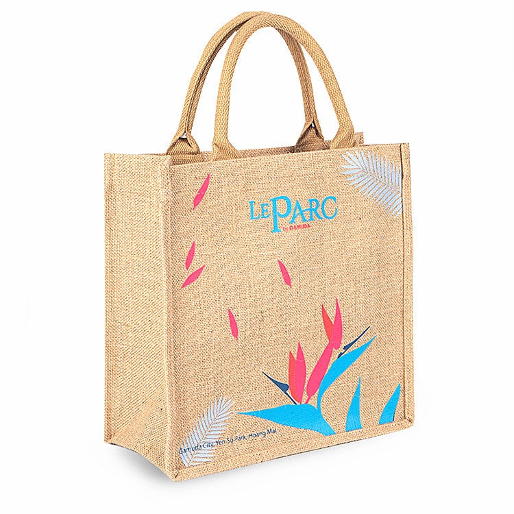 【Professional Customization】Linen Shopping Bags Custom-printed Logo for Advertising Gift Jute Bags Cotton Linen Tote BagPrintable Logo Manufacturers Customized Various Sizes and Styles(minimum 50pcs)