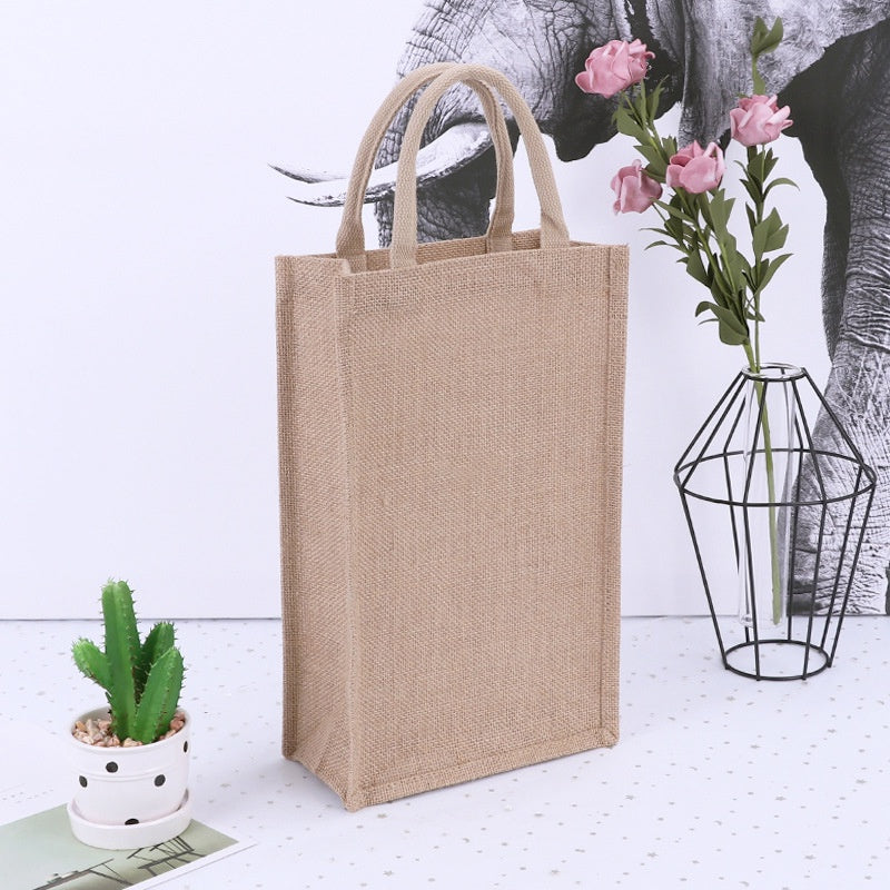 【Professional Customization】Jute Bags Practical Jute Handbags Linen Cotton Linen Shopping Bags Printable Logo Manufacturers Customized Various Sizes and Styles(minimum 50pcs)