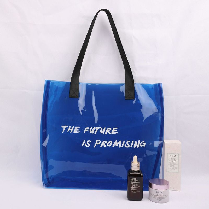 【Professional Customization】Jelly Bag Large-capacity Thick PVC Stereo Transparent Handbag Plastic Shopping Bag High-grade Slung Shoulder Printable Logo Manufacturers Customized Various Sizes and Styles(minimum 50pcs)