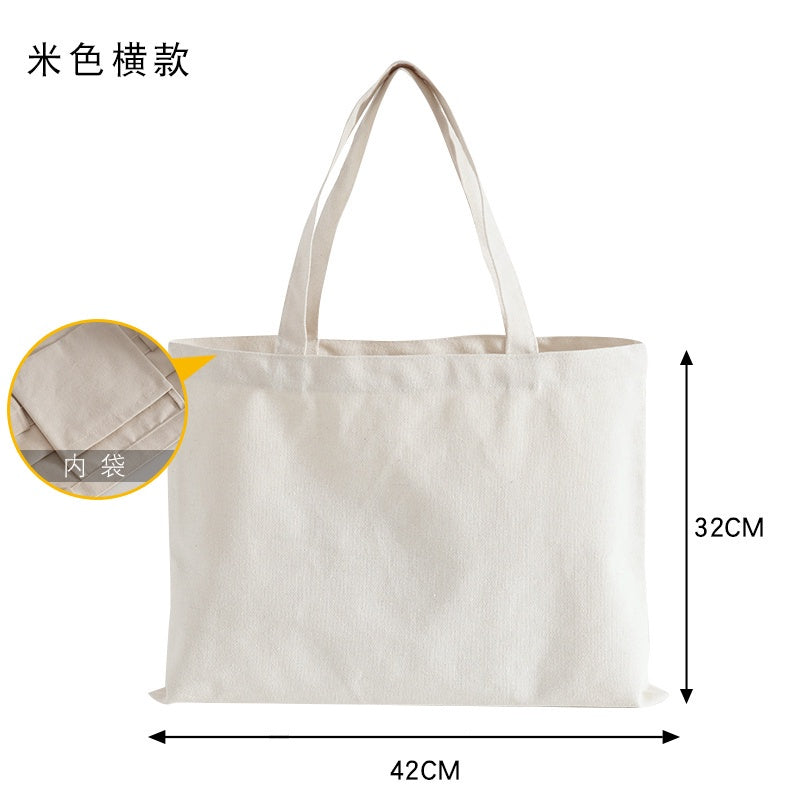 【Professional Customization】Canvas Bag Custom Canvas Bag Custom Pattern Diy Cloth Bag Female Portable Cotton Shopping Bag Green Bag Printable Logo Manufacturers Customized Various Sizes and Styles(minimum 50pcs)