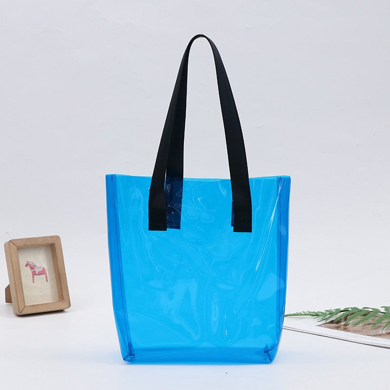 【Professional Customization】Plastic Color PVC Portable Packaging Bag Single Shoulder Jelly Make-up Gift Bag Printable Logo Manufacturers Customized Various Sizes and Styles(minimum 50pcs)