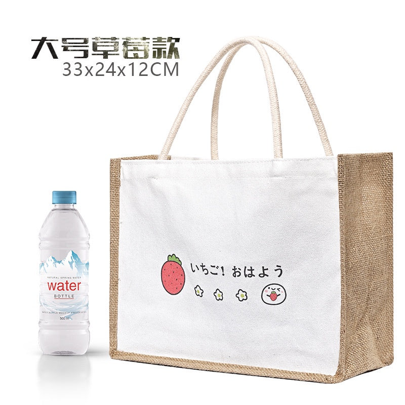 【Professional Customization】Canvas Bag Spot Cotton Tote Bag Japanese Shopping Bag Linen Bag Gift Cartoon Logo Custom Canvas BagPrintable Logo Manufacturers Customized Various Sizes and Styles(minimum 50pcs)