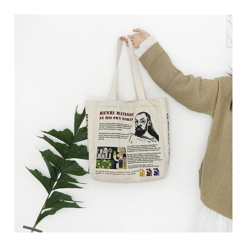 【Professional Customization】Canvas Bag Cotton Bag Large-capacity Student Shoulder Bag Printable Logo Manufacturers Customized Various Sizes and Styles(minimum 50pcs)