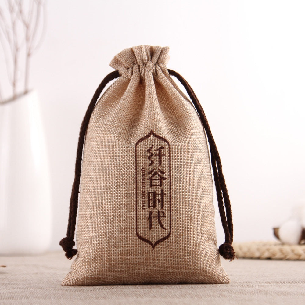 【Professional Customization】Cotton and Linen Bags Round Bottom Linen Drawstring Pocket Toy Jewelry BagPrintable Logo Manufacturers Customized Various Sizes and Styles(minimum 50pcs)