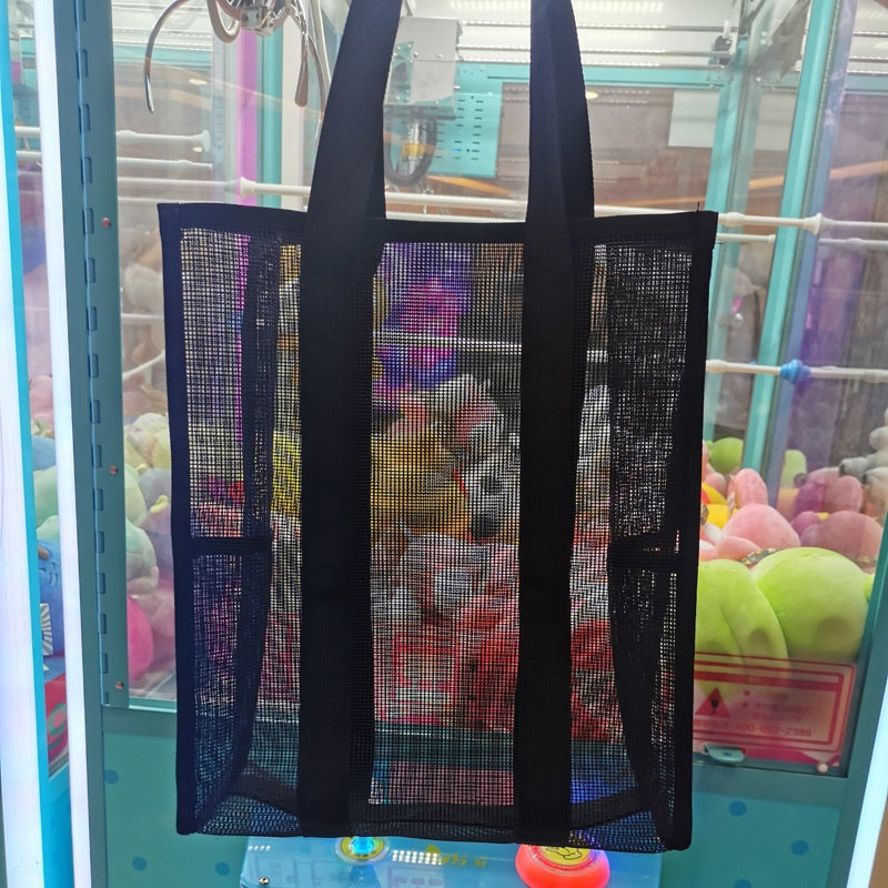 【Professional Customization】Factory Spot  Nylon Mesh Portable Shopping Bag Custom Beach Polyester Custom Clothing Store Mesh BagPrintable Logo Manufacturers Customized Various Sizes and Styles(minimum 50pcs)