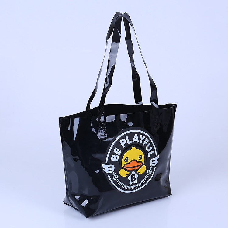 【Professional Customization】Cross-border Custom Color Transparent PVC Tote Bag, Lightweight Fashion Transparent Handbag Jelly BagPrintable Logo Manufacturers Customized Various Sizes and Styles(minimum 50pcs)