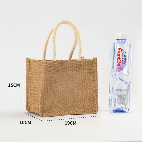 【Professional Customization】Jute Bag Linen Portable Shopping Bag Literature and Art RETRO Lunch Box Small Cloth Bag Printable Logo Manufacturers Customized Various Sizes and Styles(minimum 50pcs)