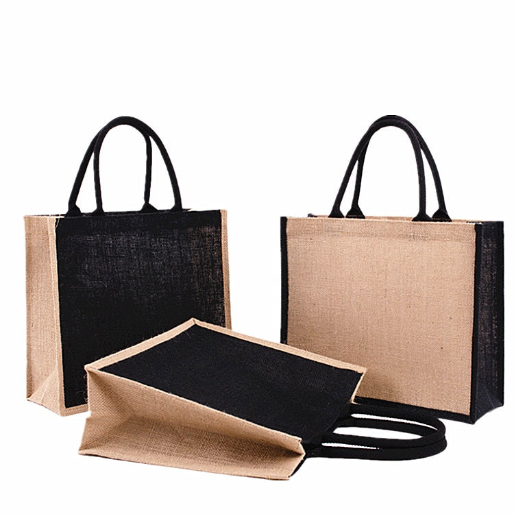 【Professional Customization】Linen Handbag Jute Shoulder Bag Cotton Linen Cloth Bag Large-capacity Shopping Bag Sub-sack HandbagPrintable Logo Manufacturers Customized Various Sizes and Styles(minimum 50pcs)