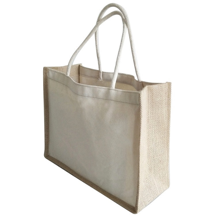 【Professional Customization】Jute Shopping Bags Linen Bags Small Fresh Bags Retro Canvas Custom Logo Cloth Bags Cotton And Linen Shopping Bags Printable Logo Manufacturers Customized Various Sizes and Styles(minimum 50pcs)