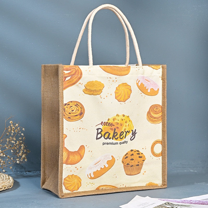 【Professional Customization】Spot Printed Handbags To Work Cotton Shopping Bag Text One-shoulder Linen Collection Canvas BagPrintable Logo Manufacturers Customized Various Sizes and Styles(minimum 50pcs)