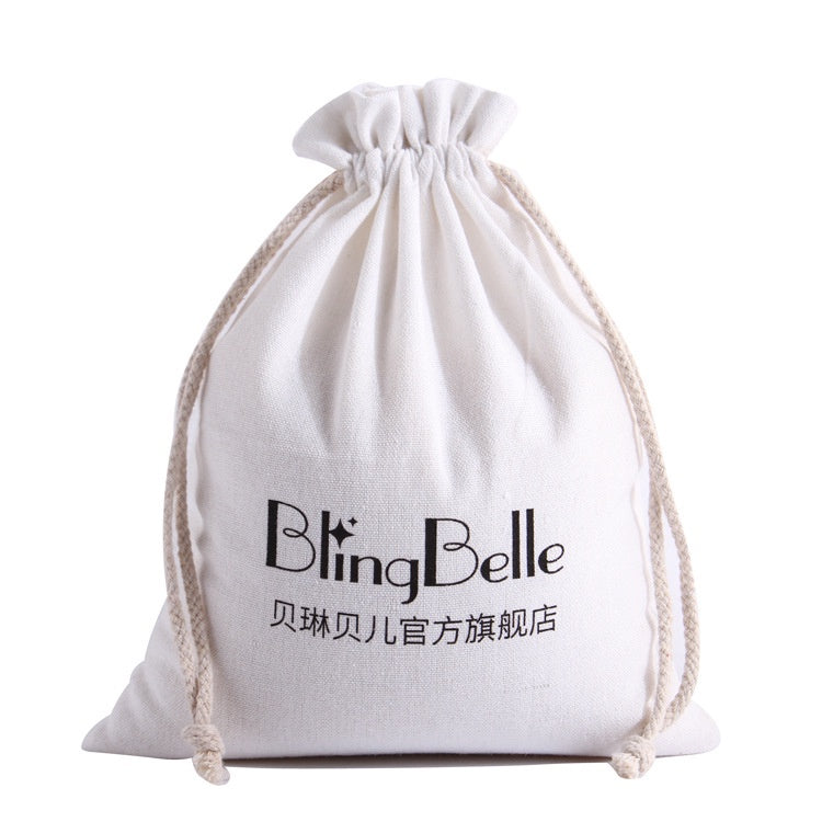 【Professional Customization】Factory Direct Cotton Drawstring Bag Cotton Packing Bag Aizhu Wormwood Old Salt Packing BagPrintable Logo Manufacturers Customized Various Sizes and Styles(minimum 50pcs)