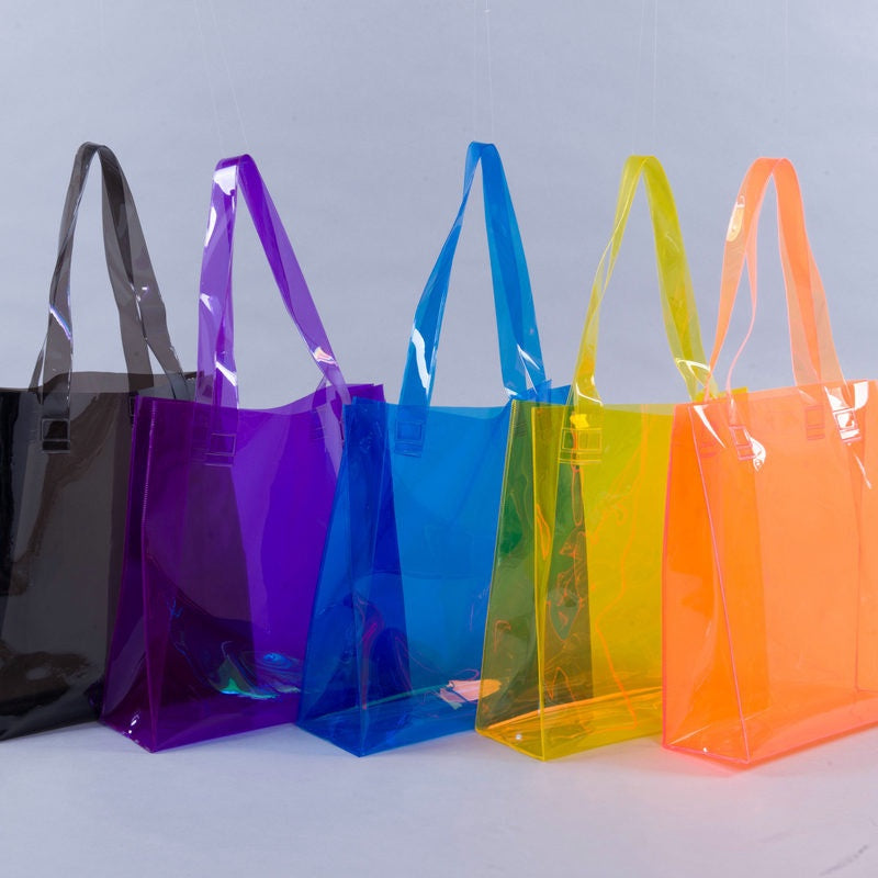 【Professional Customization】Color PVC Bags Plastic Gift Bags Portable Clothing Packaging Bags Printable Logo Manufacturers Customized Various Sizes and Styles(minimum 50pcs)