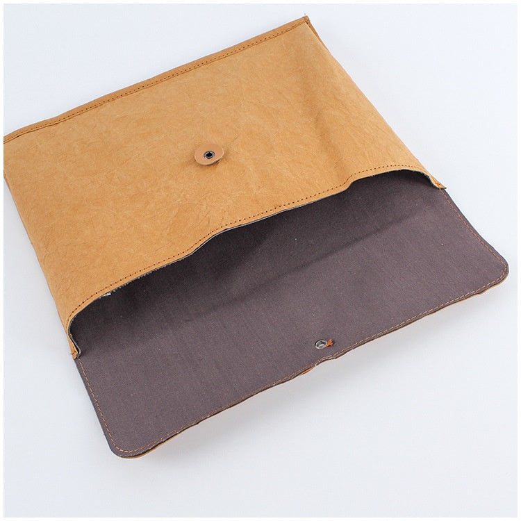 【Professional Customization】Creative  Washable Kraft Paper Bag Tear Not Rotten Kraft Paper Bag IPad Protective Case Collection BagPrintable Logo Manufacturers Customized Various Sizes and Styles(minimum 50pcs)