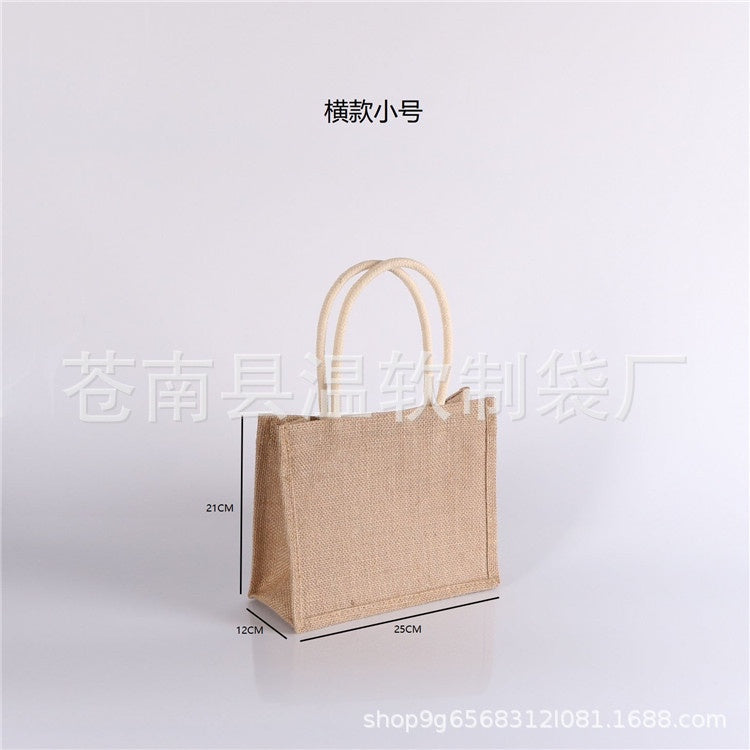 【Professional Customization】Jute Simple Collection Bag Without Printing The Same Linen Hand-held Shopping Bag A6A4B5  Wholesale Printable Logo Manufacturers Customized Various Sizes and Styles(minimum 50pcs)