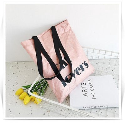 【Professional Customization】DuPont Paper Bag Image Customized Kraft Paper Bag Handbag One Shoulder Tear Resistant Waterproof Paper Bag Printable Logo Manufacturers Customized Various Sizes and Styles(minimum 50pcs)