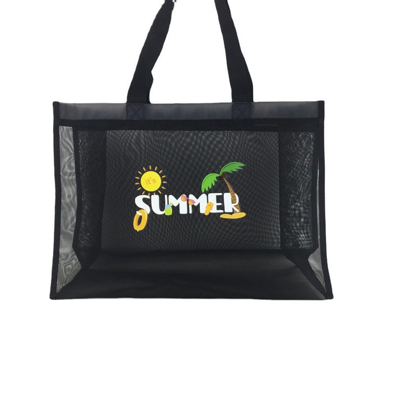 【Professional Customization】Transparent Beach Mesh Bag Shopping Mall Nylon Mesh Tote Shopping Bag Beach Travel Collection Hand-held SpotPrintable Logo Manufacturers Customized Various Sizes and Styles(minimum 50pcs)