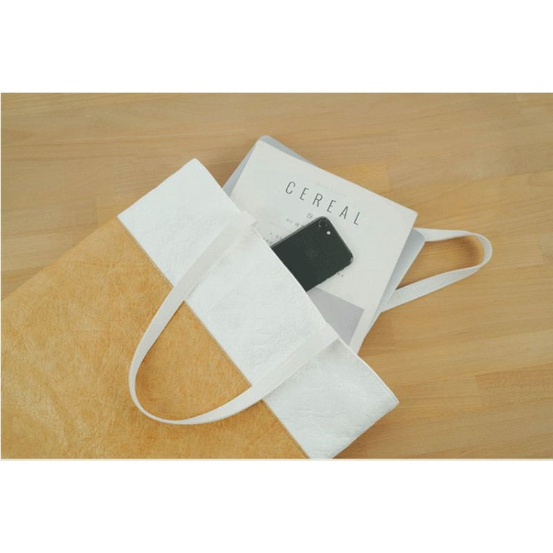 【Professional Customization】Wash Kneading DuPont Paper Bags Custom-made Double-layer Canvas Inside The Shopping Environmental Protection Handbag Printable Logo Manufacturers Customized Various Sizes and Styles(minimum 50pcs)