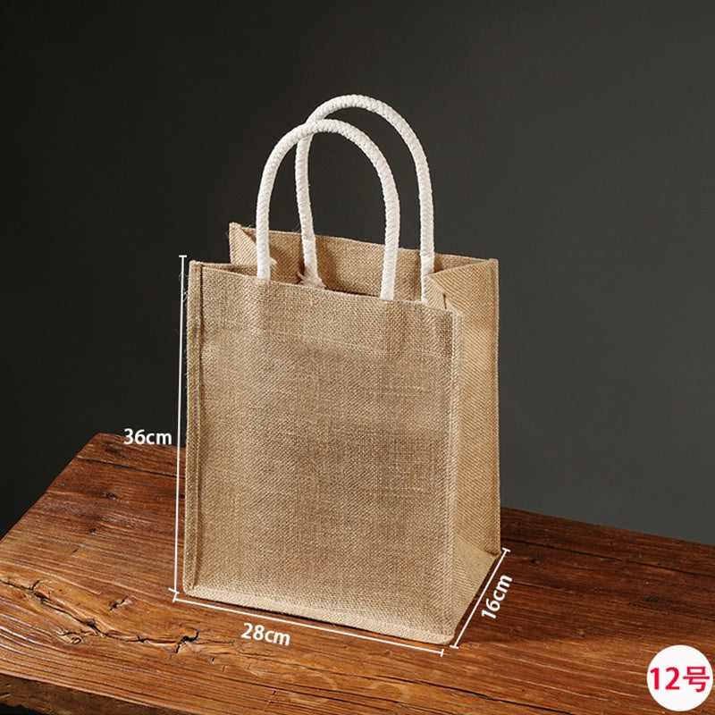 【Professional Customization】Retro Art Cotton And Linen Tote Bag Woven Small Cloth Bag Shopping Eco-friendly Bag Carrying Book Bag Storage Small Printable Logo Manufacturers Customized Various Sizes and Styles(minimum 50pcs)