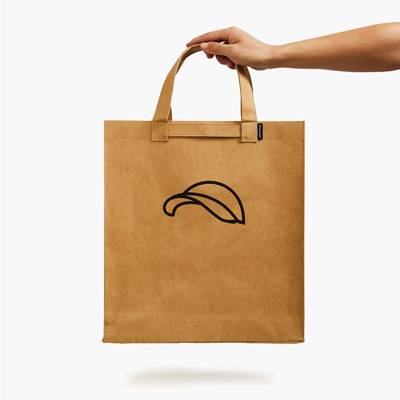 【Professional Customization】New DuPont Paper Handbag Leisure Shopping Bag Washable Kraft Paper Shoulder BagPrintable Logo Manufacturers Customized Various Sizes and Styles(minimum 50pcs)