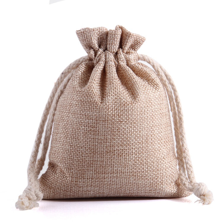 【Professional Customization】Linen Bundle Mouth Gift Accessories Small Bag Environmental Protection Drawstring Advertising Promotion BagPrintable Logo Manufacturers Customized Various Sizes and Styles(minimum 50pcs)