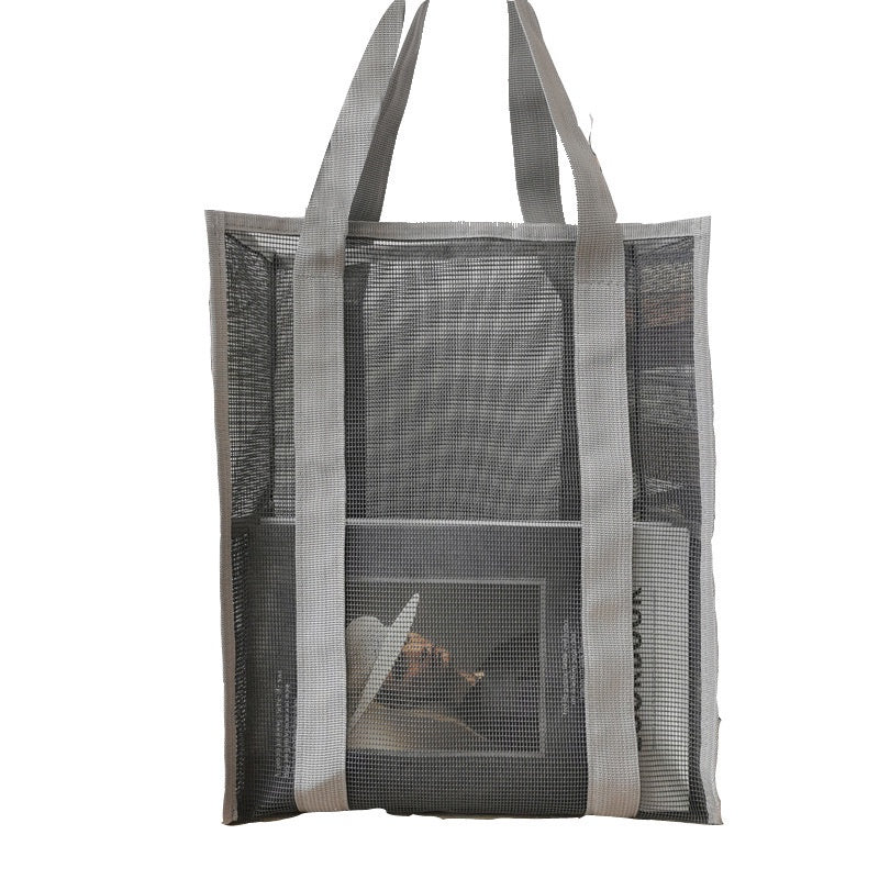 【Professional Customization】Factory Spot  Nylon Mesh Portable Shopping Bag Custom Beach Polyester Custom Clothing Store Mesh BagPrintable Logo Manufacturers Customized Various Sizes and Styles(minimum 50pcs)