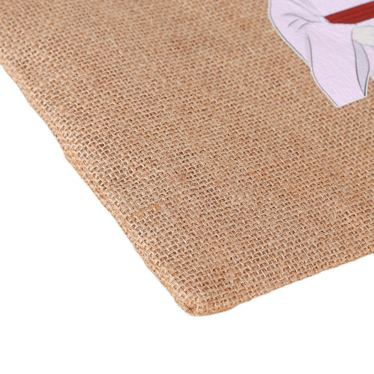 【Professional Customization】Manufacturers Make Linen Handbags Jute Covered Cloth Bags Linen Bundle Pockets Linen Handbags Wholesale Printable Logo Manufacturers Customized Various Sizes and Styles(minimum 50pcs)