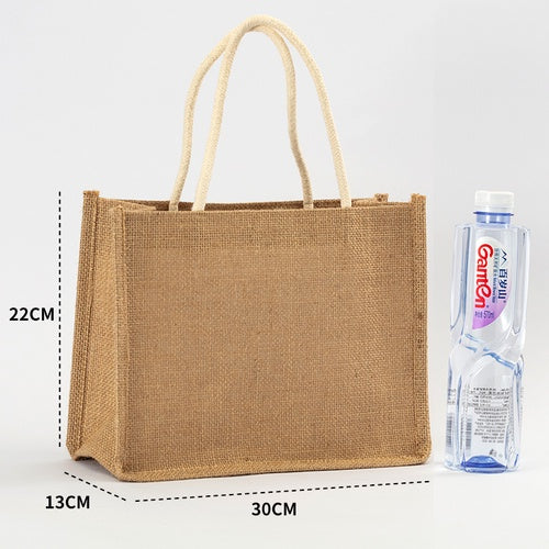 【Professional Customization】Jute Bag Linen Portable Shopping Bag Literature and Art RETRO Lunch Box Small Cloth Bag Printable Logo Manufacturers Customized Various Sizes and Styles(minimum 50pcs)