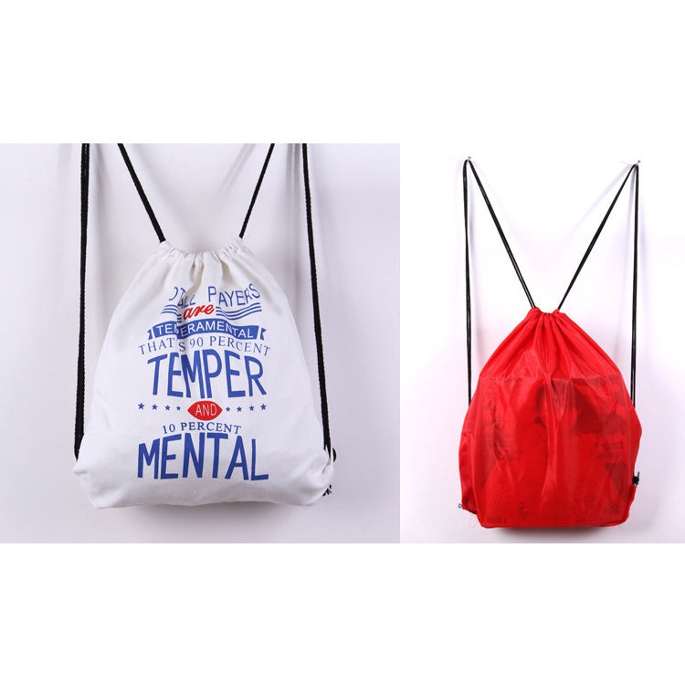 【Professional Customization】Canvas Polyester Backpack Bundle Pocket Sporting Goods Storage Bag Advertising Campaign Gift BagPrintable Logo Manufacturers Customized Various Sizes and Styles(minimum 50pcs)