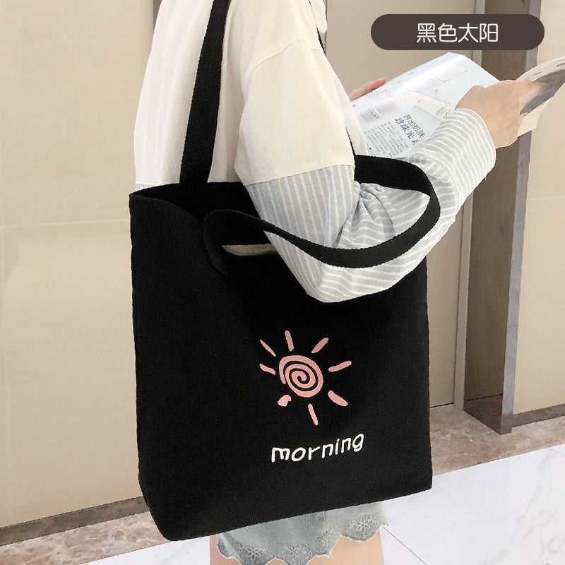 【Professional Customization】Lovely Canvas Bag Women's Single Shoulder Fashion Office Messenger Bag Printable Logo Manufacturers Customized Various Sizes and Styles(minimum 50pcs)