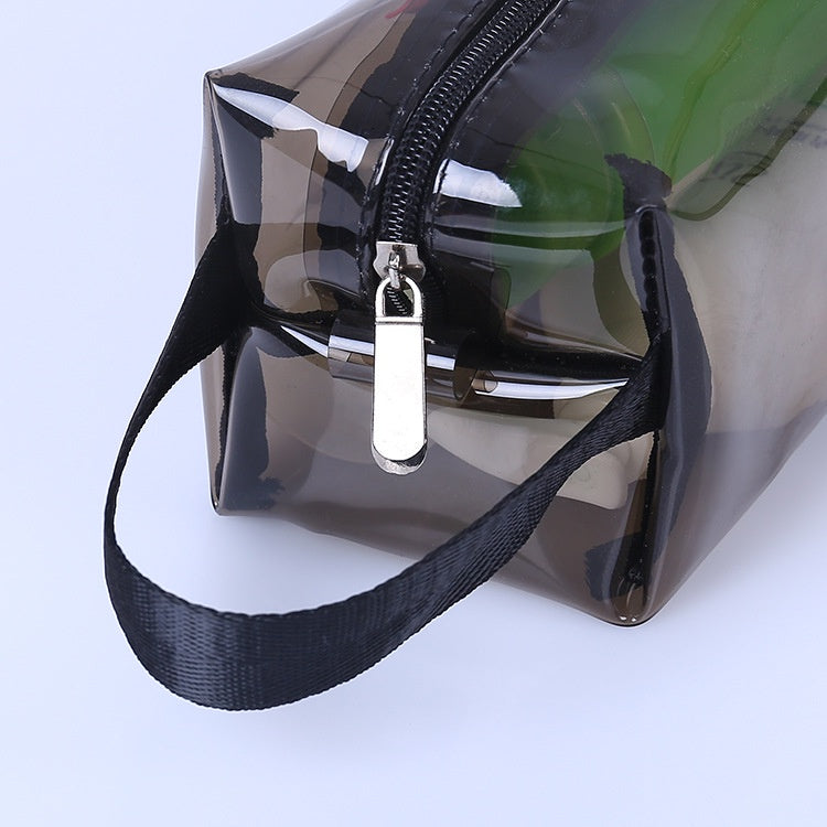 【Professional Customization】Custom Transparent Portable Pvc Bag Portable Plastic Toiletries Zipper Bag Transparent PVC Cosmetics BagPrintable Logo Manufacturers Customized Various Sizes and Styles(minimum 50pcs)