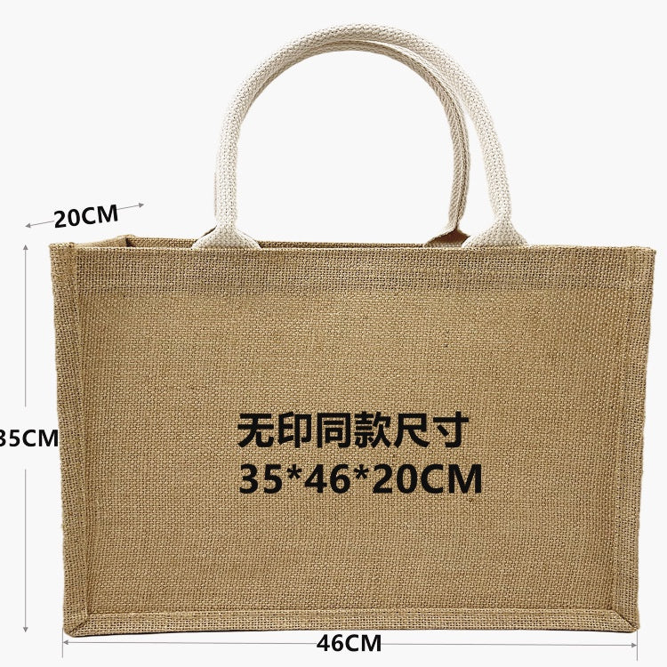 【Professional Customization】Linen Bag Spot Unprinted Jute Bag Clad Jute Bag Custom Logo Good Product Linen Bag DIYPrintable Logo Manufacturers Customized Various Sizes and Styles(minimum 50pcs)