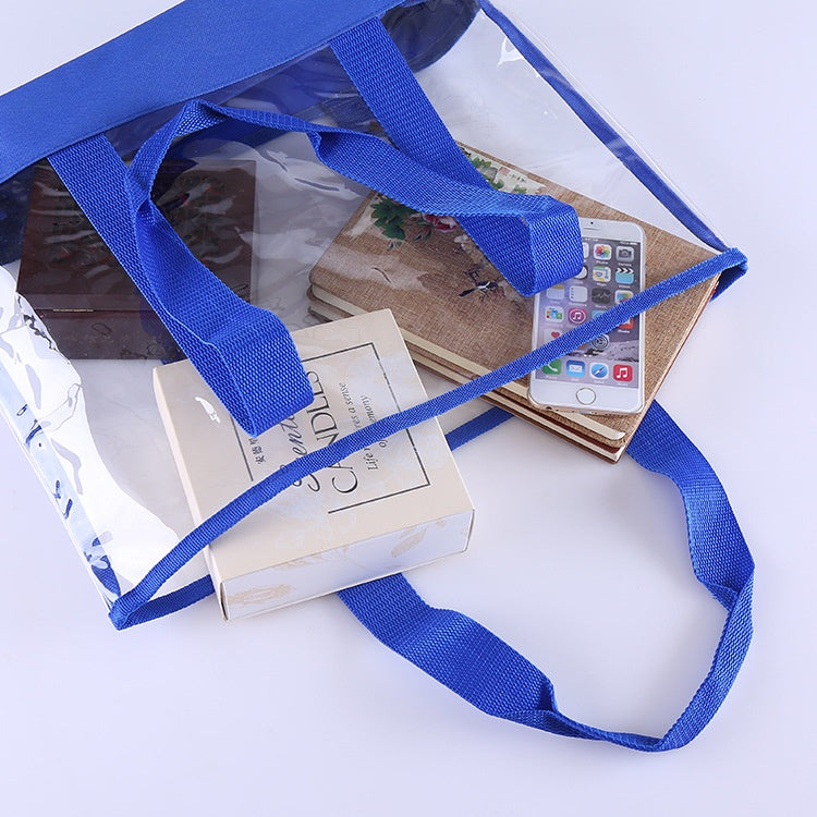 【Professional Customization】Manufacturer Customized Transparent PVC Handbag Single Shoulder Portable Shopping Bag Free Design of Gift Packaging BagPrintable Logo Manufacturers Customized Various Sizes and Styles(minimum 50pcs)