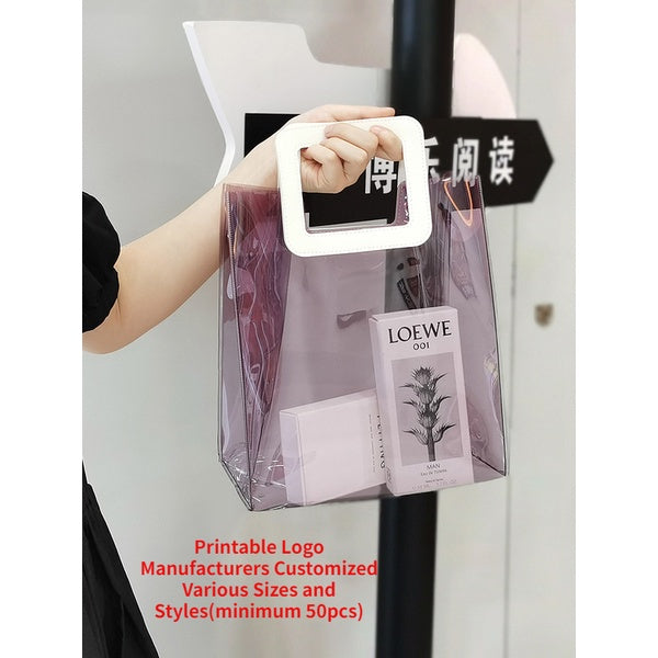 【Professional Customization】Gift Bags High-end Small Holiday Portable Large Ins Wind Plastic Pvc Laser Exquisite Packaging Gifts Fashion Printable Logo Manufacturers Customized Various Sizes and Styles(minimum 50pcs)