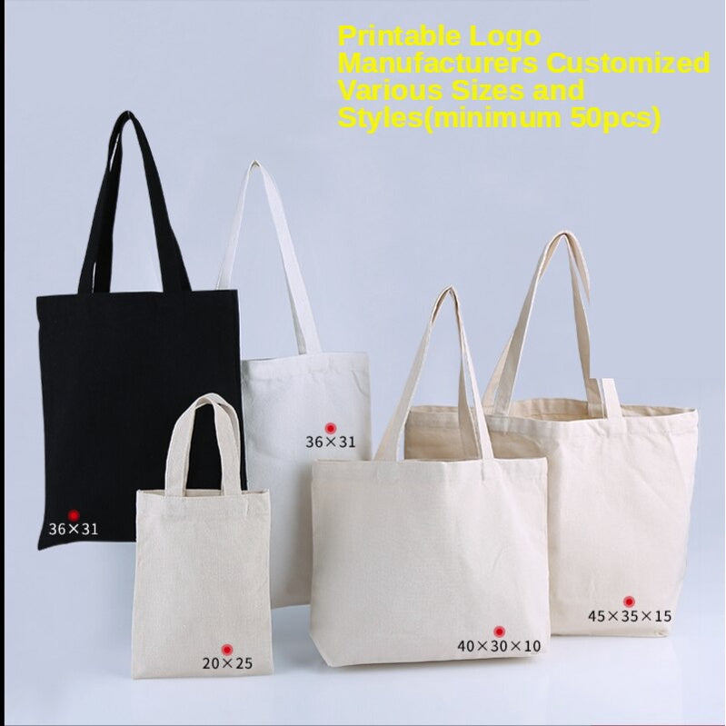 【Professional Customization】Training Class Canvas Bag Cotton Bag Canvas Bag Bag Bag Student Portable Shopping Environmental Protection Bag Printable Logo Manufacturers Customized Various Sizes and Styles(minimum 50pcs)