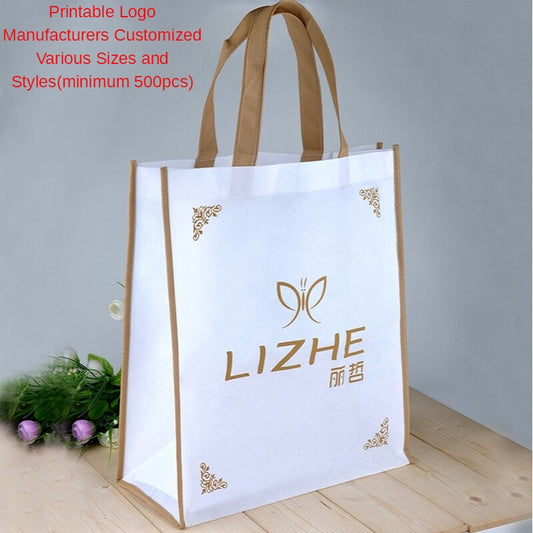 【Professional Customization】Green Bags Non-woven Bags Advertising Bags  Made In Flat Pocket To Make Handbags Non-woven Bags Printable Logo Manufacturers Customized Various Sizes and Styles(minimum 50pcs)