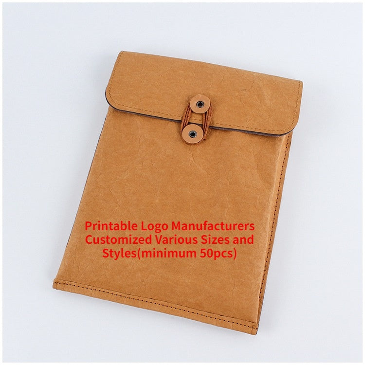 【Professional Customization】Factory Custom Washable Kraft Paper File Bag Retro Crumpled  Information Bag High Grade Clothing Packaging BagPrintable Logo Manufacturers Customized Various Sizes and Styles(minimum 50pcs)