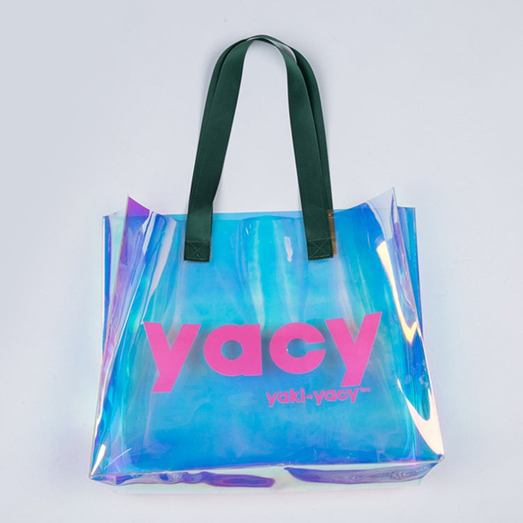 【Professional Customization】Pvc Laser Color Bags Pvc Colorful Bags Waterproof Makeup Laser Handbags Printable Logo Manufacturers Customized Various Sizes and Styles(minimum 50pcs)