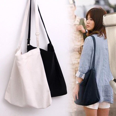 【Professional Customization】Canvas Sun Bag Literary One-shoulder Descent Female Bag Simple Ins Style Ulzzang Student Book Bag Printable Logo Manufacturers Customized Various Sizes and Styles(minimum 50pcs)