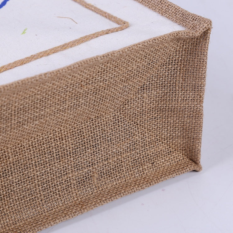 【Professional Customization】Jute Handbag Linen Shopping Bag Coarse Linen Simple Bag Printable Logo Manufacturers Customized Various Sizes and Styles(minimum 50pcs)